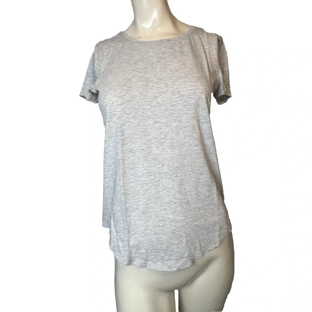 Lululemon Love Curved-Hem Crewneck T-Shirt Women's Heathered Gray 33